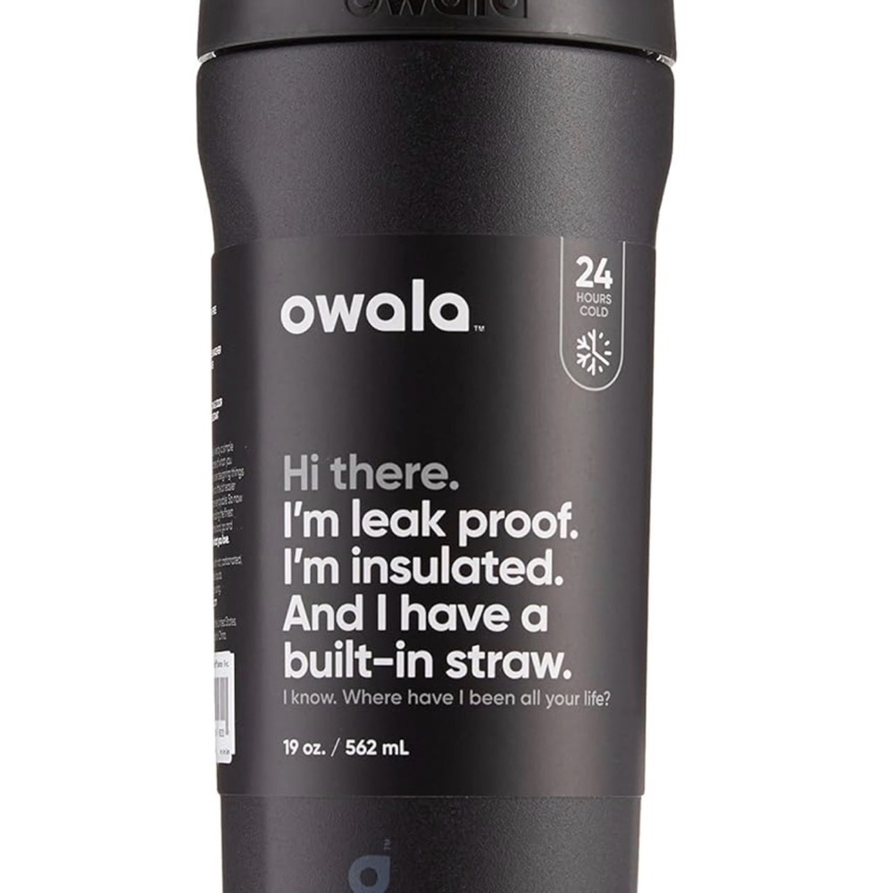 Owala Black Insulated Tumbler with Built-in Straw 30oz
